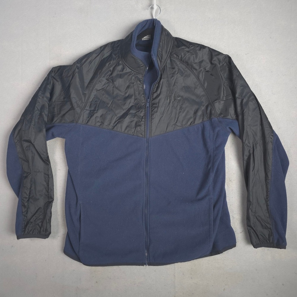 Nike Sportswear Men's Fleece Jacket Black Blue Full‎ Zip Size XXL Athletic